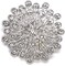 Belagio Rhinestone Brooch, 2.5" Diameter, 1 Piece, Peacock Medallion, Silver/Crystal